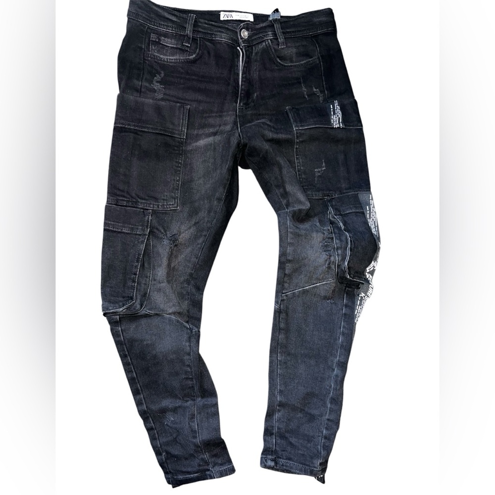 Zara Black Cargo Jeans